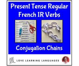 French: Present Tense Regular IR Verbs - Conjugation Chains