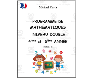 French: Programme de maths gr 4 and 5