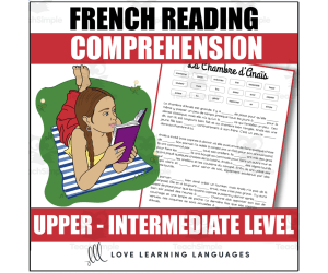 French Reading Comprehension Passage - Engaging Text and Questions  - Upper Intermediate Level