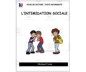 French: Reading comprehension worksheets: Intimidation sociale
