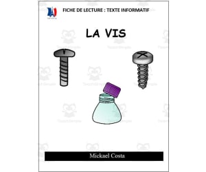 French: Reading comprehension worksheets: La vis
