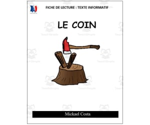 French: Reading comprehension worksheets: Le coin