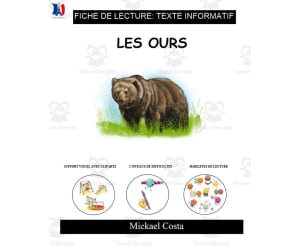 French: Reading comprehension worksheets: Les ours