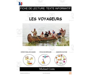 French: Reading comprehension worksheets: Les voyageurs