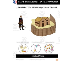 French: Reading comprehension worksheets: L'immigration des français