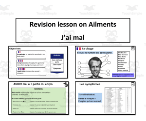 French: Revision Lesson on Ailments- J'ai mal