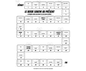French: Savoir Conjugation Board Game - Present Tense