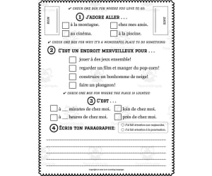 French: Sentence Builder Worksheets