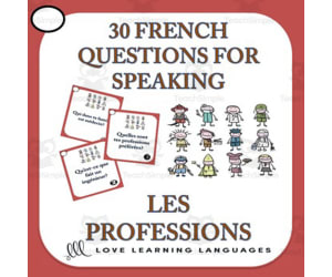 French: Speaking Card Game - Professions Vocabulary