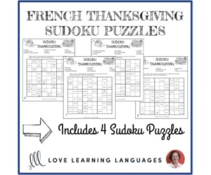 French Thanksgiving Sudoku Puzzles
