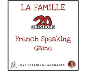 French: The Game of 20 Questions - Family Vocabulary - No Prep Printable