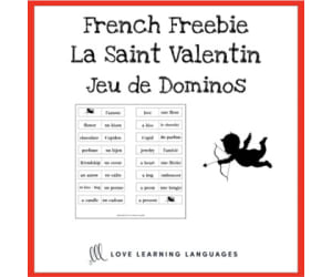 French: Valentine's Day Dominoes Game