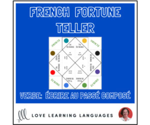 French Verb ÉCRIRE - PASSÉ COMPOSÉ - Fortune Tellers