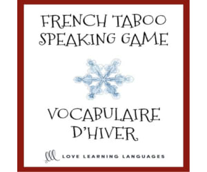French Winter Vocabulary Taboo Game - Le Vocabulaire d'Hiver