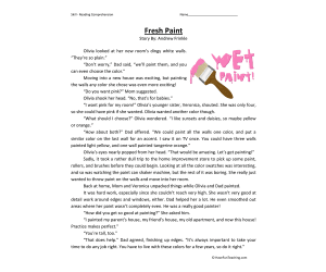 Fresh Paint Reading Comprehension Worksheet