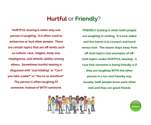 Friendly Versus Hurtful Teasing Boom Cards PLUS A Teasing Strategy Wheel