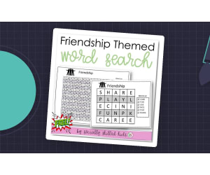 Friendship Themed Word Search