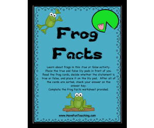 Frog Facts Activity