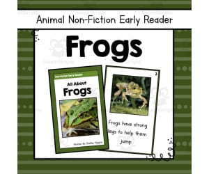 Frogs Informational Book | Nonfiction Early Reader Animal Booklet