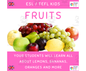Fruits ESL Lesson Plan For Kids and Early Learners