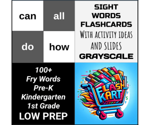 Fry Sight Words Flashcards for Toddlers, Preschool, Kindergarten & 1st