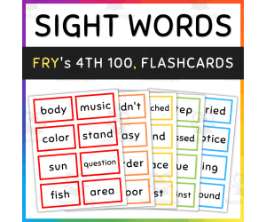 Fry Sight Words, Fourth Hundred, 301-400, [SET 1]