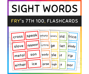 Fry Sight Words, Seventh Hundred, 601-700, [SET 1]