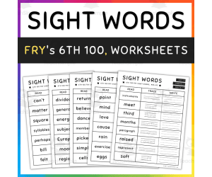 Fry Sight Words: Worksheets and Activities, #501-600, [SET 4]