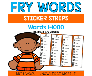 Fry Words Sticker Strips