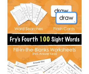Fry's Fourth 100 Sight Words Fill-in-the-Blanks