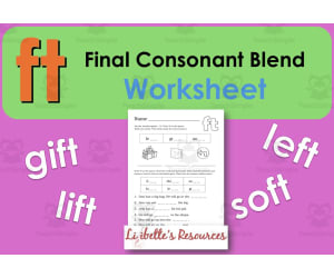 FT: Final Consonant Blend Worksheet