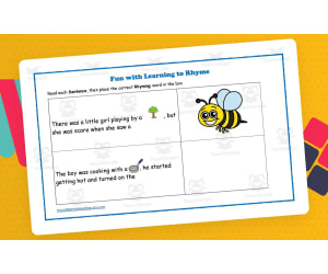 Fun with Learning to Rhyme Worksheet