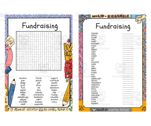 Fundraising word search & scramble