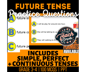 Future Tense Practice Questions - Grammar Grade 3-4 (PPT)
