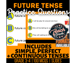 Future Tense Practice Questions - Grammar Grade 3-4 (Slides)