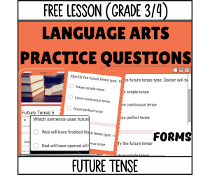 Future Tense Sample - Grammar Grade 3-4 (Forms)