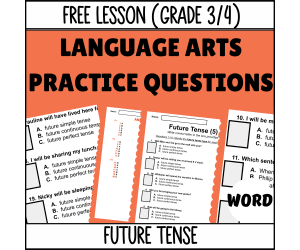 Future Tense Sample - Grammar Grade 3-4 (Word)