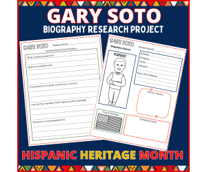Gary Soto Biography research project hispanic heritage month