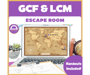 GCF and LCM Digital Escape Room