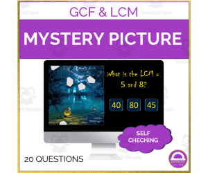 GCF and LCM Halloween Mystery Picture