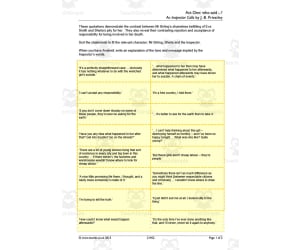 GCSE Literature: An Inspector Calls | Act 1 Quotation Worksheet