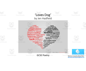 GCSE Poetry Lesson: ‘Loves Dog’ by Jen Hadfield