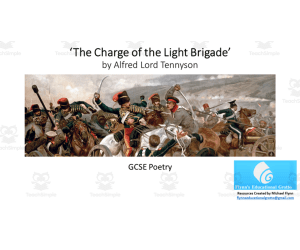 GCSE Poetry Lesson: ‘The Charge of the Light Brigade’ by Alfred Lord Tennyson