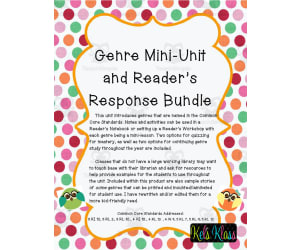 Genre Mini-Unit and Reader’s Response Bundle