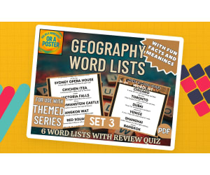 Geography Word List Posters - Set 3 (PDF)