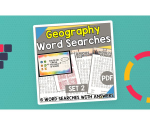 Geography Word Searches - Set 2 (PDF)