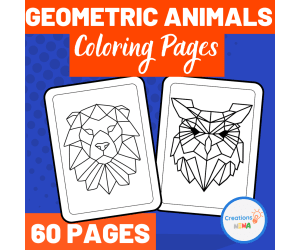 Geometric Animals Coloring Pages.