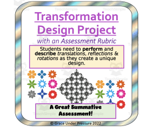 Geometry Project: Transformation Design with Assessment Rubric (Rotation, Reflection, and Translation)
