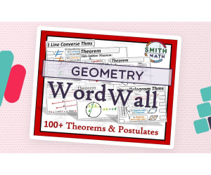 Geometry Theorems and Postulates Word Wall