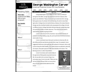 George Washington Carver Reading Packet